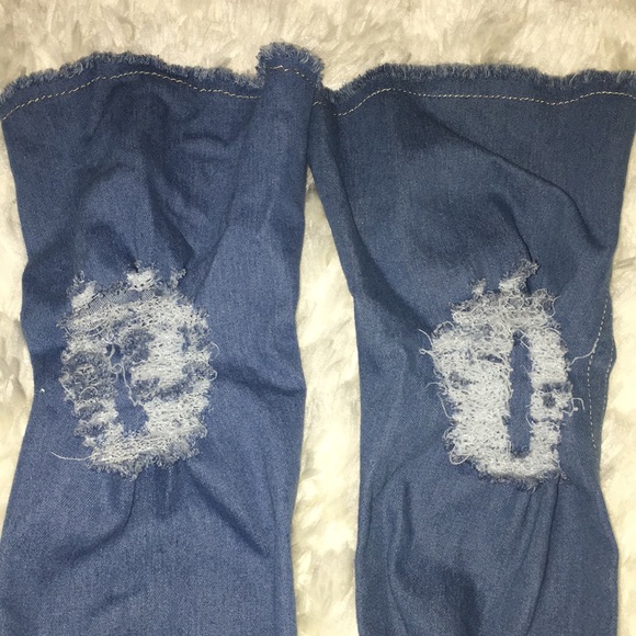 🔥Thigh High Jeans Boots - Picture 4 of 5